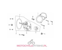 Śruba lewej pokrywy silnika (M6x35) 140 MRF