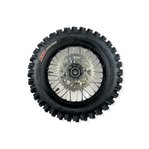 Kompletne koło tylne 1.85x12 aluminiowe z oponą Kenda, tarczą i zębatką MRF