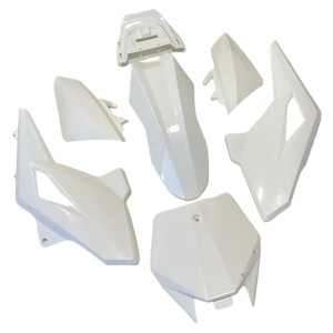Plastiki komplet białe pitbike 50A 2022 YCF