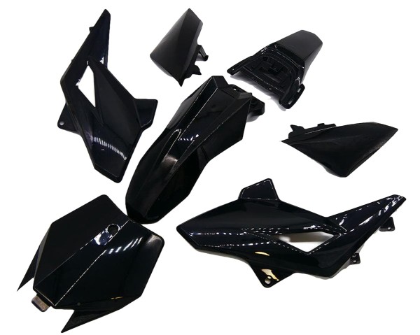 Plastiki komplet czarne pitbike 50A 2022 YCF