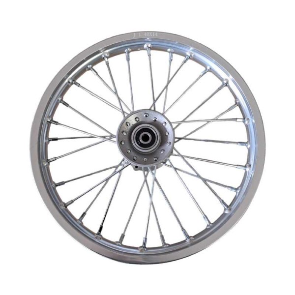 Felga 14 przód 1,4x14 aluminiowa srebrna KT50 Kayo