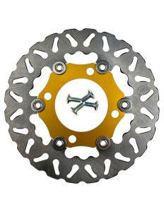 Tarcza pływająca 220 mm żółta pitbike MRF