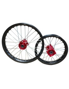 Felgi 17/14' aluminiowe CNC czerwone pitbike MRF