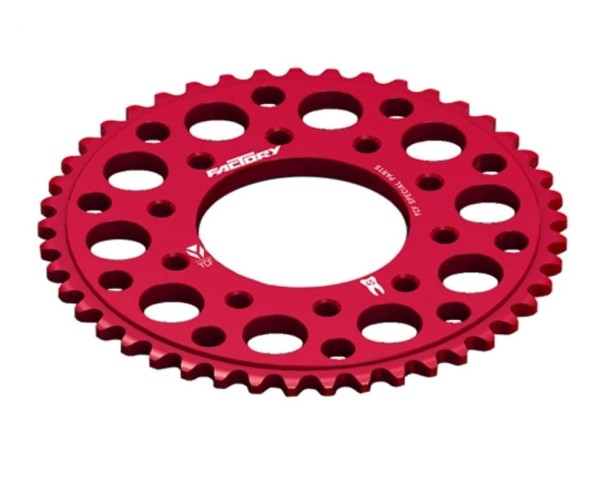 Zębatka tył 47 zębów 420 5 otworów czerwona pitbike FACTORY YCF