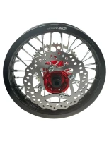 Felga 12 tył 1.85x12 aluminiowa CNC z tarczą czerwona pitbike 2021 8K YCF