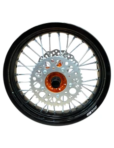 Felga 14 tył 3.00x14 aluminiowa CNC komplet pomarańczowa FLAT TRACK YCF