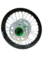 Felga 14 tył 1.85x14 aluminiowa CNC komplet zielona pitbike 2021 8K YCF