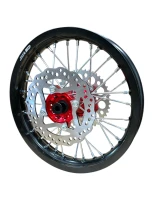 Felga 14 tył 1.85x14 aluminiowa CNC komplet czerwona pitbike 2021 8K YCF