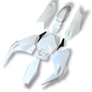 Plastiki komplet białe pitbike BIGY 2022 YCF